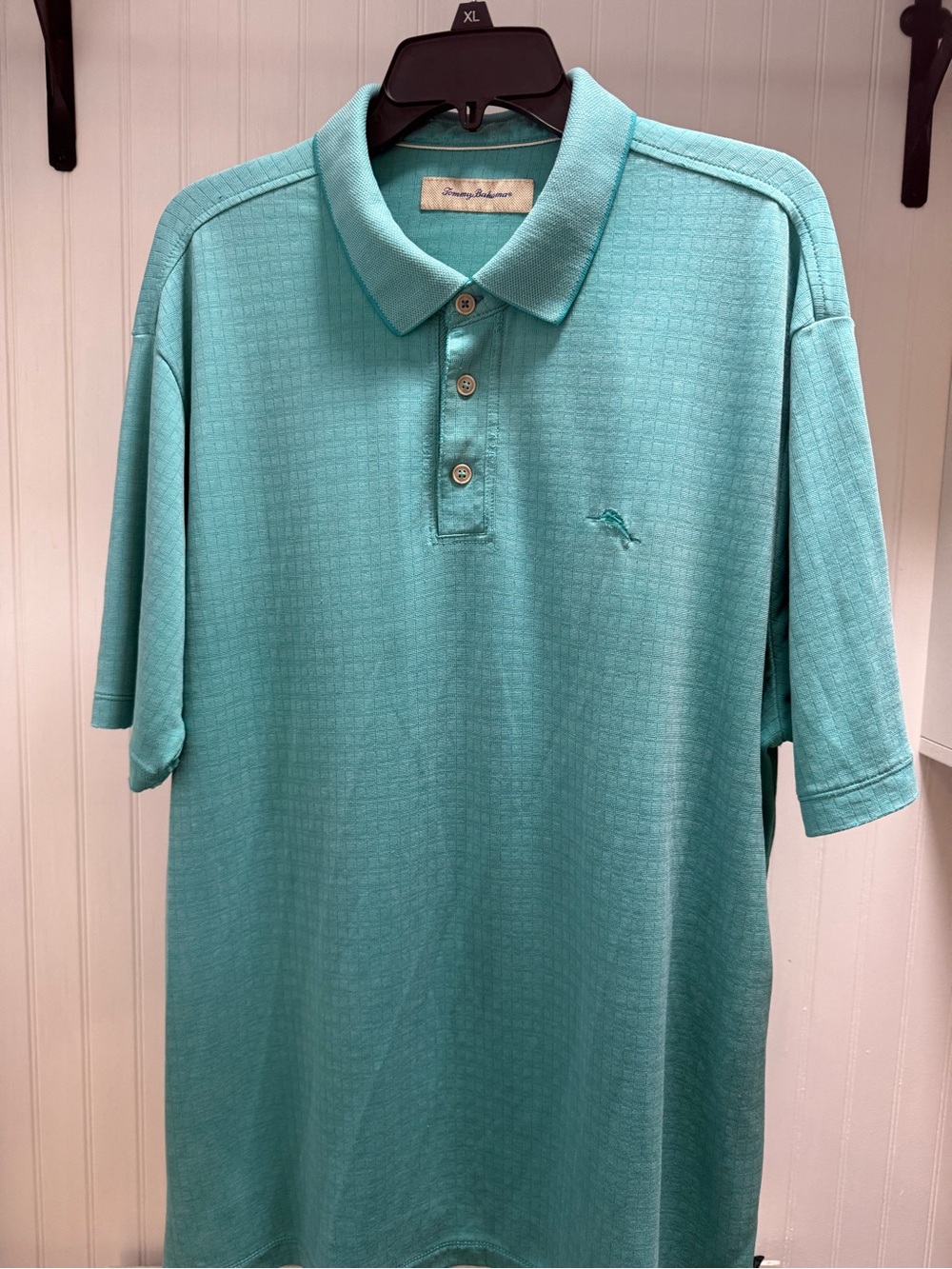Tommy Bahama Aqua-Turquoise Short Sleeve Polo XL TG